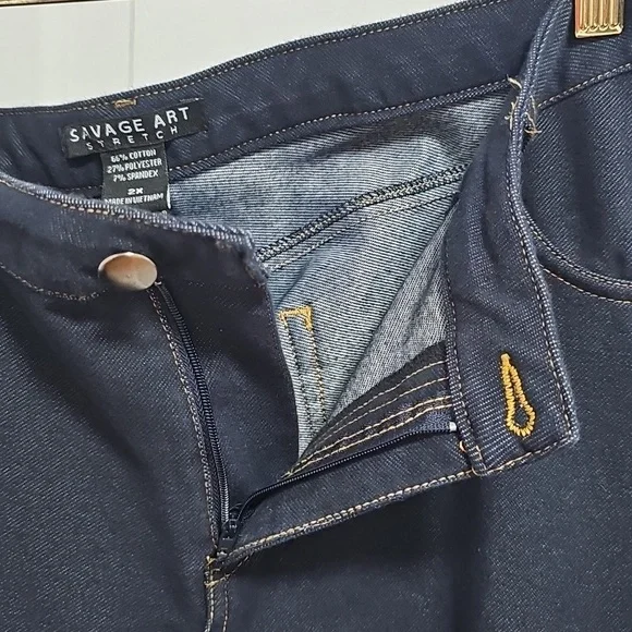 Dark Denim Capri Pants - Picture 3 of 9